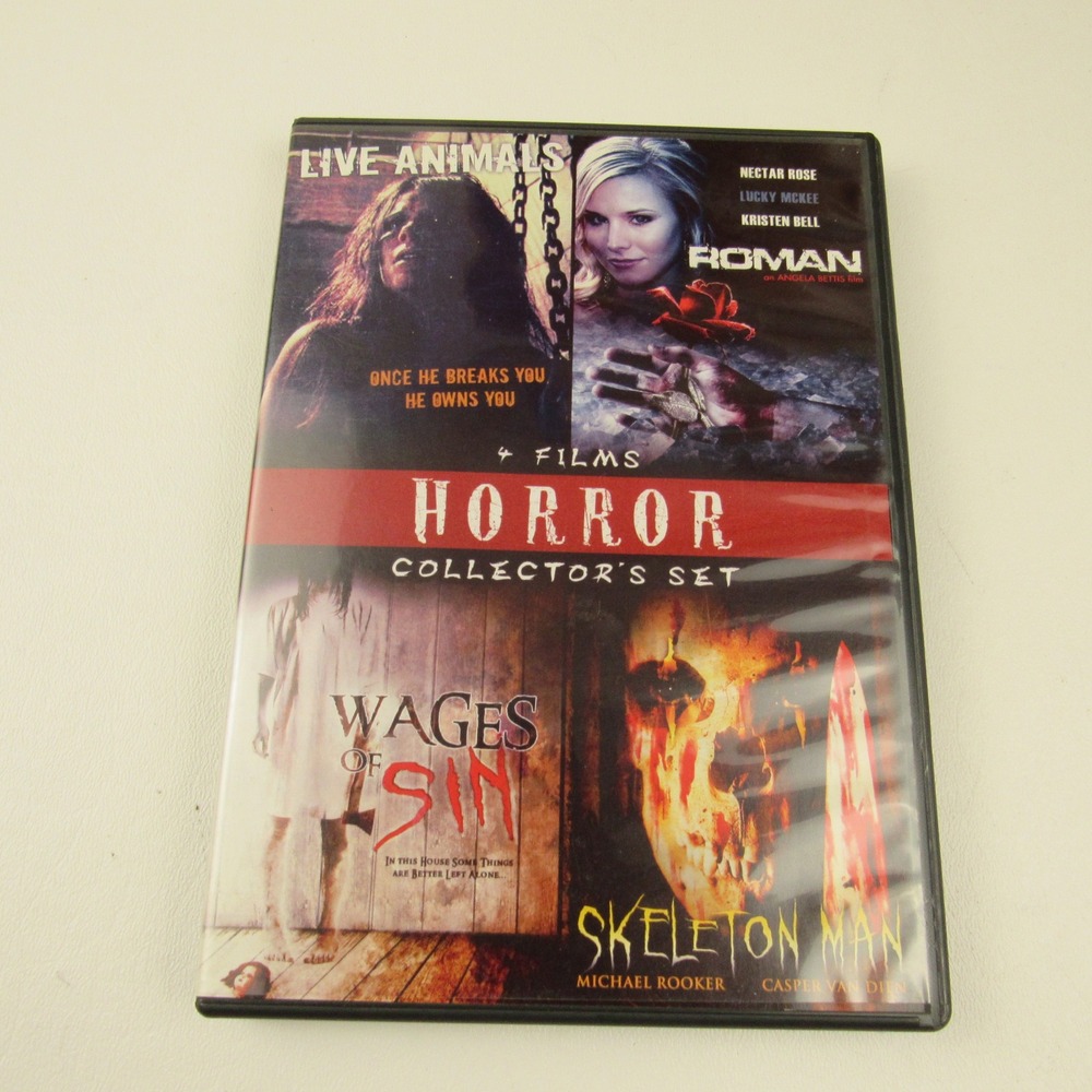 Horror Collector's Set DVD 4 Films Live Animals Wages of Sin‎